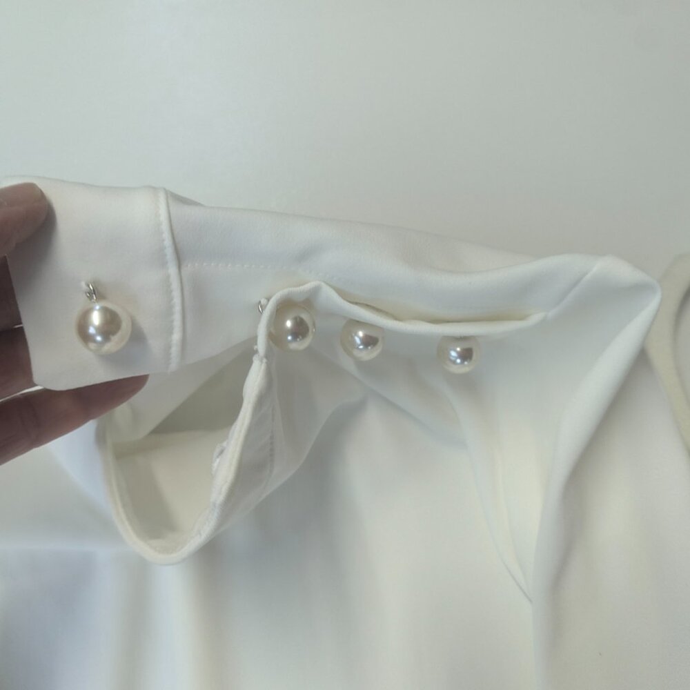 Zara Basic Collection Size Medium Off White Blouse - image 16